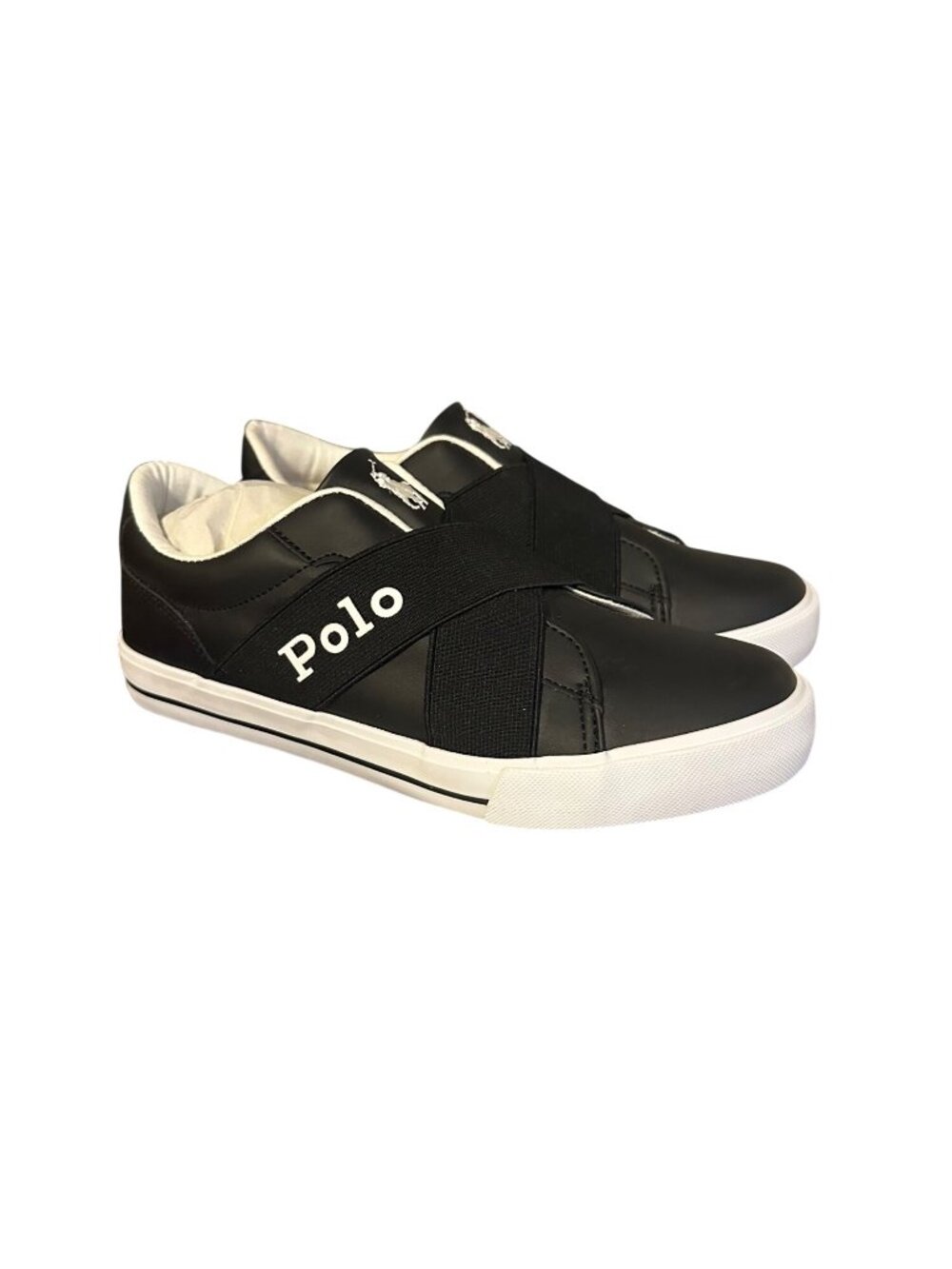 Polo Ralph Lauren Easten II Sneakers bold elastic cross-strap boys size 6 NIB